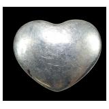 Sterling silver large heart shape ring, size 6,