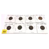 Lot, Canadian cents, 8 pcs.