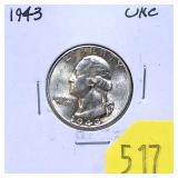 1943 Washington quarter