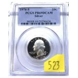 1976-S Washington quarter, PCGS slab certified