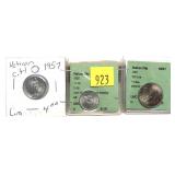 Lot, 3 Vatican coins