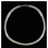 Sterling silver 16" Greek Key design necklace,