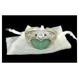 Sajen sterling silver jade goddess face cuff