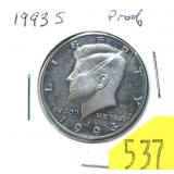 1993-S Proof half dollar