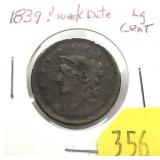 1839 U.S large cent