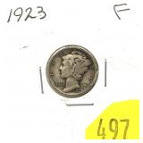 1923 Mercury dime