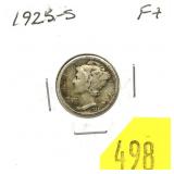 1925-S Mercury dime