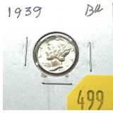 1939 Mercury dime