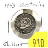 1943 Australian 1 shilling