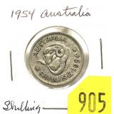 1954 Australian 1 shilling