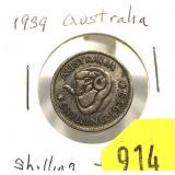 1939 Australian 1 shilling