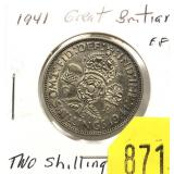1941 British 2 shillings
