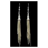 Sterling silver shepherd hook earrings with