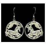 Sterling silver shepherd hook earrings with
