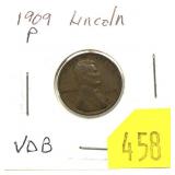 1909 VDB Lincoln cent