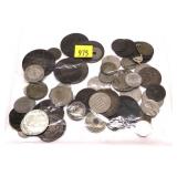 Lot, world coins, 65 pcs.
