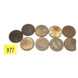Lot, world coins, 9 pcs.