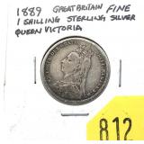 1889 British shilling