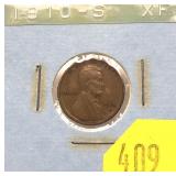 1910-S Lincoln cent