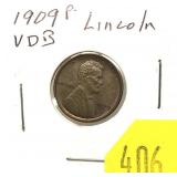 1909 VDB Lincoln cent