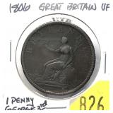 1806 British penny