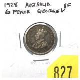 1928 British 6 pence