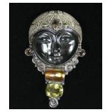 Sajen sterling silver goddess head pin/pendant