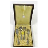 LC boxed 4-piece Silver Plate Fish Set, Marked