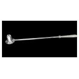 Sterling silver  handled candle snuffer, 10" L