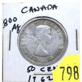 1962 Canadian half dollar