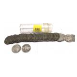 Lot, partial/no date Buffalo nickels, 40 pcs.