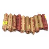 x10- Rolls Lincoln Memorial cents, mixed dates,