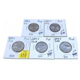x5- 2004-S Proof quarters, -x5 quarters,