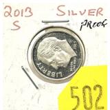 2013-S silver Proof dime
