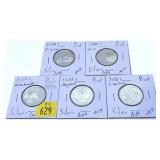 x5- 2000-S silver Proof quarters, -x5 quarters,