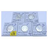 x5- 2020-S silver Proof quarters, -x5 quarters,