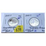 x2- 2021-S silver Proof quarters, -x2 quarters,