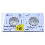 x2- 2021-S Proof quarters, -x2 quarters,