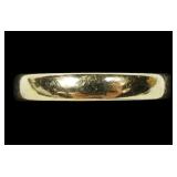 14K Yellow gold Art Carved band ring, size 8.25,