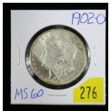 1902-O Morgan dollar, MS-60