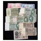 Lot, world notes, 17 pcs