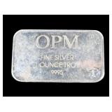 OPM .999 Fine silver 1 Troy oz. bar