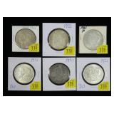 x6- 1921 Morgan dollars -x6 dollars -Sold by the