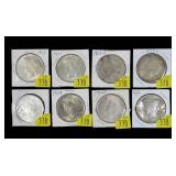 x8- Peace dollars: 2-1923, 2-1923-S, 2-1924,