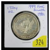 1981 U.S. Assay Office San Francisco .999 Fine