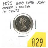 1895 Hong Kong 10 cents