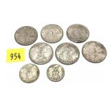 Lot, Philippines coins with silver, 7 pcs.