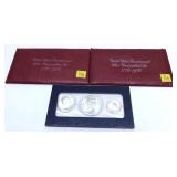x2-1976-S 3-pc. silver Uncirculated sets, -x2 s