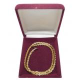Sterling silver rose gold wash 8" fancy chain
