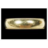14K Yellow gold Art Carved band ring, approx. 6mm
